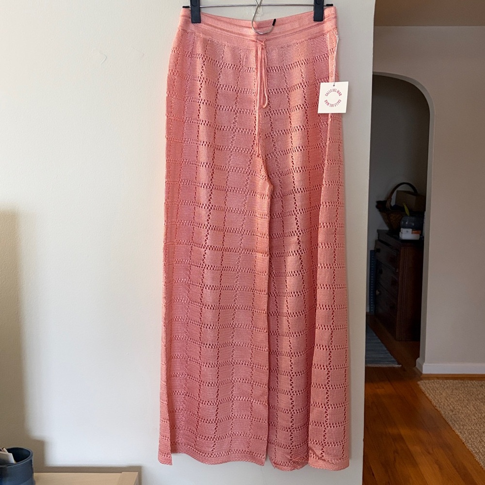 Calle Del Mar Patchwork Pant in Shell Pink